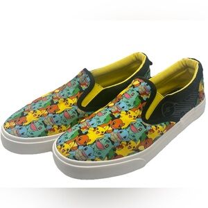 Pokémon Slip On Canvas Shoes Unisex Sneakers Youth Size 6 Pikachu - Charmander